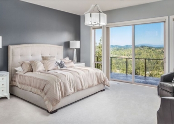 50557090 - master bedroom in luxury home with beautiful view